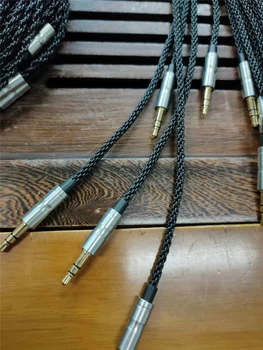 8 podíl pevné 24cores Kyslík-volné mědi 3,5 mm DIY sluchátka upgrade kabel vyměňte Kabel