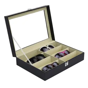 8 Slot Brýle sluneční Brýle Úložný Box Muži Ženy Brýle vitríny Organizátor Sbírat Krabice B95F