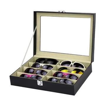 8 Slot Brýle sluneční Brýle Úložný Box Muži Ženy Brýle vitríny Organizátor Sbírat Krabice B95F