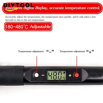 80W digitální displej termostat termostat elektrická páječka nastavit multifunkční svařování, pájení pero opravy nástroj