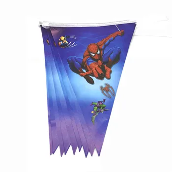 81/51 Ks Spiderman Téma Děti chlapci Prospěch Narozeninové Párty Papírové Jednorázové Šálek+Deska+Ubrousky+Vlajky+Ubrus Dekorace Dodávky