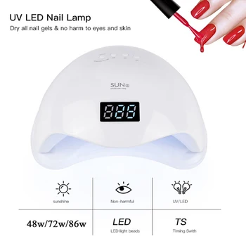 86W Profesionální LED UV Lampa na Nehty Manikúra Nail Dryer Led Hybrid Lampa s Auto Senzor Časovač pro Nehty, Gel na nehty Sušení