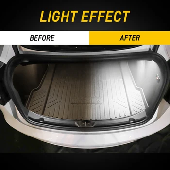 8ks LED Světlo Pro Tesla Model 3 Model X Model S Doplňky Interiéru Vozu Světlo Ultra Světlé Kufru Lampy Dveře Auta Lampa Snadné Plug