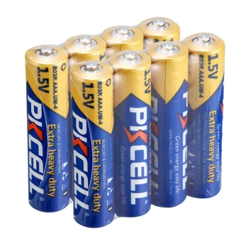 8ks/lot Pkcell AAA Baterie 1,5 V R03P Heavy Duty Zinc Carbon 3A Suché Baterie 1,5 v, na jedno Použití Baterie