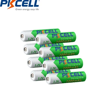 8KS PKCELL aaa nabíjecí baterie 1,2 V NIMH pilastr = předěl m recargable aaa 1000mah nízké vlastní vybíjení baterií a 2ks baterie, krabice