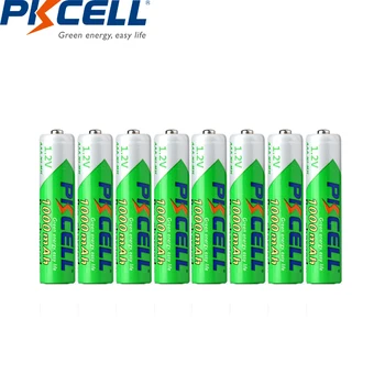 8KS PKCELL aaa nabíjecí baterie 1,2 V NIMH pilastr = předěl m recargable aaa 1000mah nízké vlastní vybíjení baterií a 2ks baterie, krabice