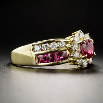 925 anillos stříbro Móda v Pořádku Show, Elegantní Šperky Barevné Zirkony Květina Svatební Prsteny Pro Ženy Dárkové diamantové prsteny pro ženy