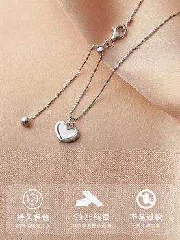 925 sterling silver klíční kost řetěz s láskou náhrdelník in shell přívěsek náhrdelník krátký náhrdelník šperky pro ženy, dárky