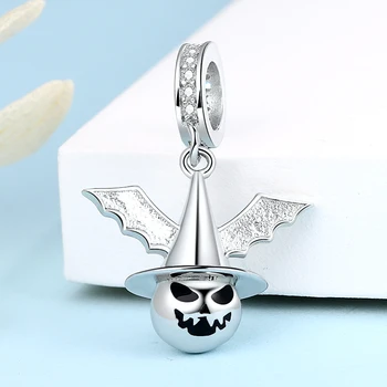 925 Sterling Silver Módní Halloween Ďábel Dýně Hlavy Korálek Kouzlo pro Ženy Fit Originál Pandora Náramek Šperky Dárkové 2020