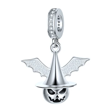 925 Sterling Silver Módní Halloween Ďábel Dýně Hlavy Korálek Kouzlo pro Ženy Fit Originál Pandora Náramek Šperky Dárkové 2020