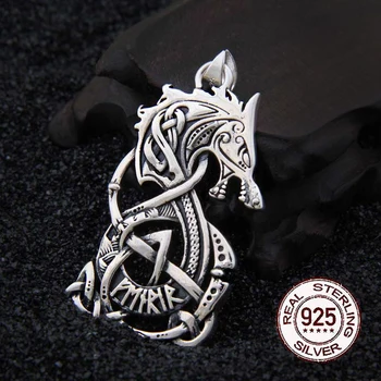 925 Sterling Silver rune Viking Dragon přívěsek náhrdelník s pravé kůže řetězce a kýl řetěz jako dárek