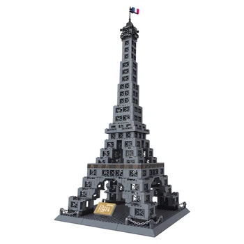 978pcs Slavný Architektury Eiffelova Věž v Paříži Stavební Blok, Cihla, Hračka 8015