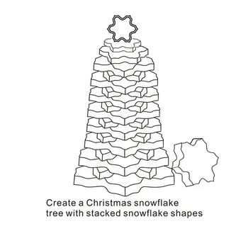 9ks X-mas 3D Cookie Formy Kovové z Nerezové Oceli Sušenky Vločka Strom souborů Cookie Frézy Sada pro Vánoční Kuchyně, Pečení Nástroje