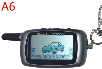 A6 LCD Dálkové Ovládání Klíčenka +Červená A6 Silikonové Pouzdro Pro Vozidla Bezpečnostní Dva Způsob Auto Alarm StarLine A6 Klíčenka