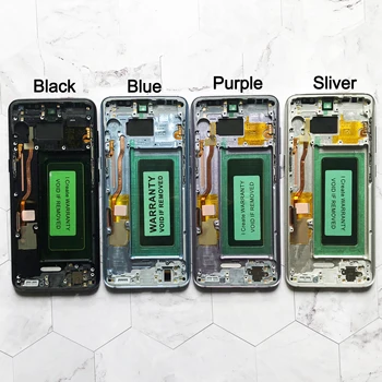 AAA PŮVODNÍ SUPER AMOLED S8 LCD s rámečkem pro SAMSUNG Galaxy S8 G950 G950F Displeji S8 Plus G955 G955F Touch Screen Digitizer