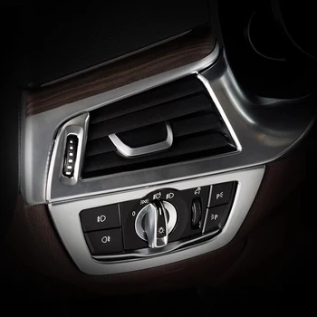 ABS Chrome 2017 2018 Pro BMW 5 Série G30 Auto Přední palubní Desce Výstupu Vzduchu AC Vent Kryt Čalounění Interiéru Příslušenství Styling 2ks