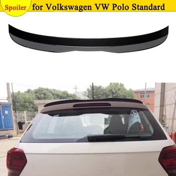 ABS Lesklý Černý Zadní Střešní Spoiler, Zadní Křídla Oken pro Volkswagen VW Polo Standardní Střešní Spoiler 2019 Car styling