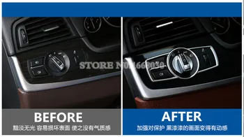 ABS Vnitřní Hlava Spínač světel Kryt Střihu Pro BMW Řady 5 F10 F11 2011-3ks Auto příslušenství Auto dekorace interiéru