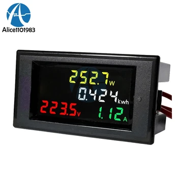 AC 80-300V 100A LCD Digitální Ampérmetr Měřič Voltmetr Napájení Modulu Volt Watt Energie Kwh