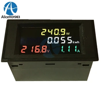 AC 80-300V 100A LCD Digitální Ampérmetr Měřič Voltmetr Napájení Modulu Volt Watt Energie Kwh