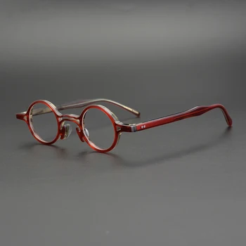 Acetát Malé Kulaté Brýle Muži Ženy Vintage Retro Jasné Objektiv Optické Brýle Rám Předpis Brýle Rámy Brýle