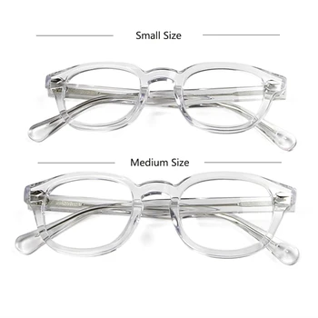 Acetát Optické Brýle Rám Muži Ženy Retro Kolo Brýle Transparentní Malý Střední Brýle Rám Předpis Brýle
