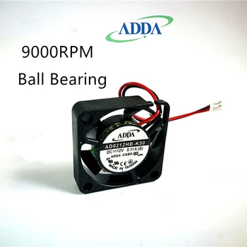 ADDA AD0212HB-K50 9000RMP 12V 0.11 A 2506 2507 25X25X6.5MM Ventilátor 2,5 cm Mini ventilátor Přenosný ventilátor Chlazení s 2póly