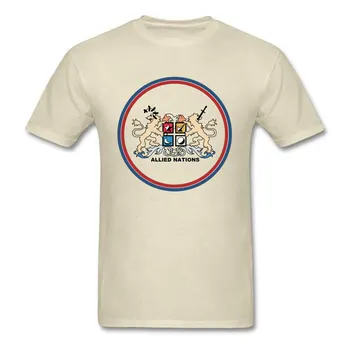 Advance Wars Spojeneckých Národů Symbol T Shirt White Logo Designer Módní Tee Shirt Homme Muži Nová Mikina Šťastný Nový Rok