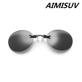 AIMISUV Kolo Vrtaných sluneční Brýle Muži Matrix Morpheus Pánské Klasické Svorky na Nos Brýle Mini Bezrámový Design Značky Brýle UV400