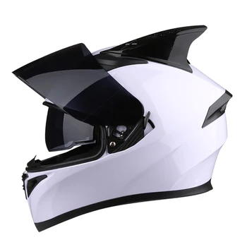 AIS Motocyklová Přilba Flip-Up Motocross Přilby Moto Full Face Helmy Capacete Casco Moto S Vnitřní Sluneční Clona Modular Černá