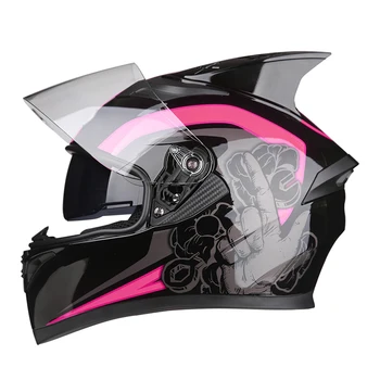 AIS Motocyklová Přilba Flip-Up Motocross Přilby Moto Full Face Helmy Capacete Casco Moto S Vnitřní Sluneční Clona Modular Černá