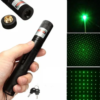 Aive 5000m 532nm Zelené Laserové zaměřování laserové ukazovátko Vysoce Výkonný Nastavitelný Focus Lazer s Laser 303 +Nabíječka+18650 Baterie