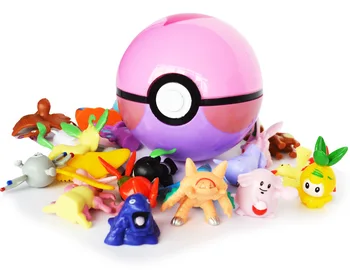 Akce 13 Pokeballs s 13 Mini Pokémonů, Pikachu Hry, Hračky pro Děti Dárek Pokeball Set Pikachu Figurka Hračky Doprava Zdarma