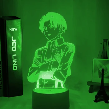 Akryl Stolní Lampa Anime Útok na Titan pro Domácí Pokoj Dekor Světlo studené dítě Dítě Dárek Kapitán Levi Ackerman Obrázek Noční Světlo