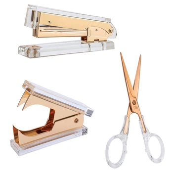 Akrylové Zlaté Nůžky a kleštičky Vysoce kvalitní akrylové sešívačky kancelářské potřeby