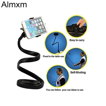 Almxm Flexibilní Dlouhé Paže Líný Desktop Postel Auto Stand Telefon Držák pro Mobilní Telefon Samsung Android iPhoneX 8 8Plus 8