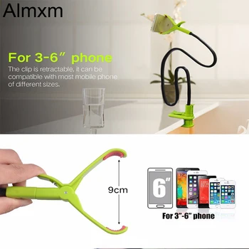 Almxm Flexibilní Dlouhé Paže Líný Desktop Postel Auto Stand Telefon Držák pro Mobilní Telefon Samsung Android iPhoneX 8 8Plus 8