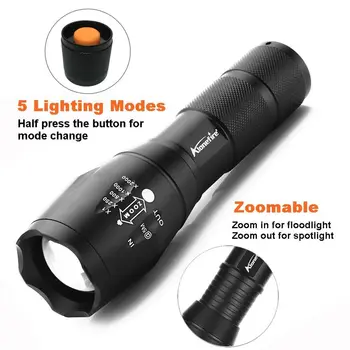 AloneFire E17 led svítilna XML T6 lanterna Vodotěsné Zoom, že ultrabright Taktické Pochodeň světla linterna 18650 Dobíjecí baterie