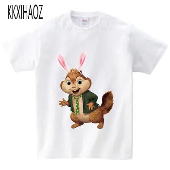 Alvin a chipmunk bundy bílé bavlněné tričko 2020 dětské letní krátký rukáv dýchá chipmunkové chlapci dívky oblečení