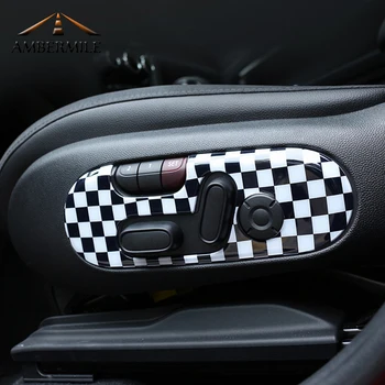 AMBERMILE 2ks ABS Auto Přední Sedadlo Seřízení Spínač, Tlačítko se Vztahuje Nálepka pro Mini Cooper F60 Countryman Příslušenství Auto Styling