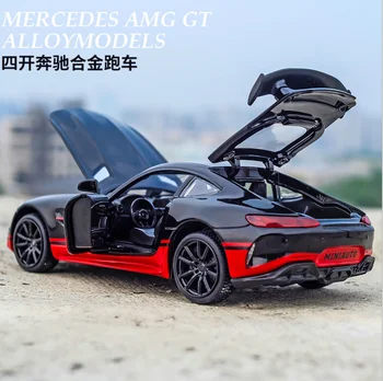 Amg-gt simulace slitiny auta, model auta 1:32 akusticko-optické vrátit force dětské hračky auto sportovní model zelené auto