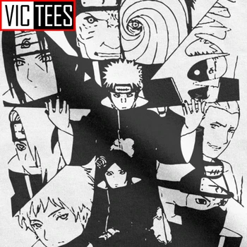 ANBU, Naruto, Uchiha Itachi Sasuke Akatsuki Pein T-Shirt Men pro Volný čas z Čisté Bavlny Tričko Camisas Hombre