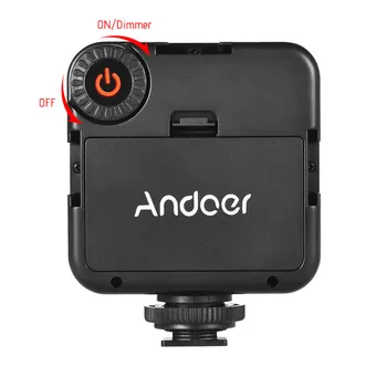 Andoer W49 Mini Blokování Kamery, LED Panel Světla, Videokamera Video Osvětlení S Boty Mount Adaptér pro Canon Nikon DSLR Sony A7