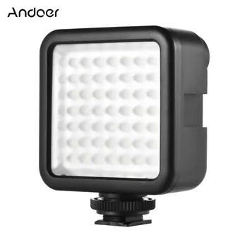Andoer W49 Mini Blokování Kamery, LED Panel Světla, Videokamera Video Osvětlení S Boty Mount Adaptér pro Canon Nikon DSLR Sony A7