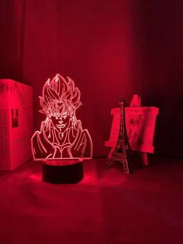 Anime JoJos Bizarre Adventure Akryl Noční Lampa pro Ložnice Dekor Světla, Dotykový Senzor, Barevné Stolní Led Noční Světlo Dio Obrázek