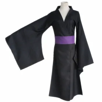 Anime Noragami Yato Cosplay Kostým Kompletní Sada Černé Kimono Yukata ( Šaty + Opasek ) Halloween Party Šaty