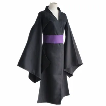 Anime Noragami Yato Cosplay Kostým Kompletní Sada Černé Kimono Yukata ( Šaty + Opasek ) Halloween Party Šaty