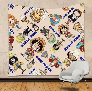 Anime One Piece Postavy Naruto kreslený Deku Gobelín 3D Tištěné Tapestrying Obdélníkový Home Dekor Zdi Visí styl-3