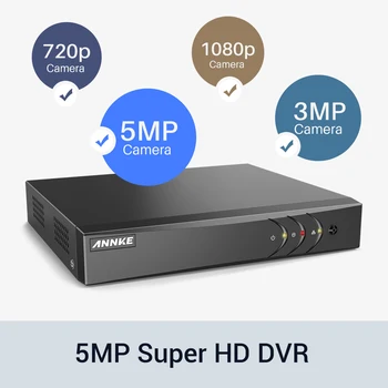 ANNKE 8CH 2MP HD Video monitorovací Systém H. 265+ 5v1 5MP Lite DVR 4X 8X 1080P Dome Venkovní Povětrnostním vlivům Kamery CCTV