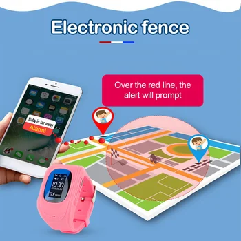 Anti Ztratil Q50 OLED Dítě GPS Tracker SOS Inteligentní Sledování Polohy Telefonu GPS Děti Dětské Hodinky Kompatibilní s IOS & Android Dárek